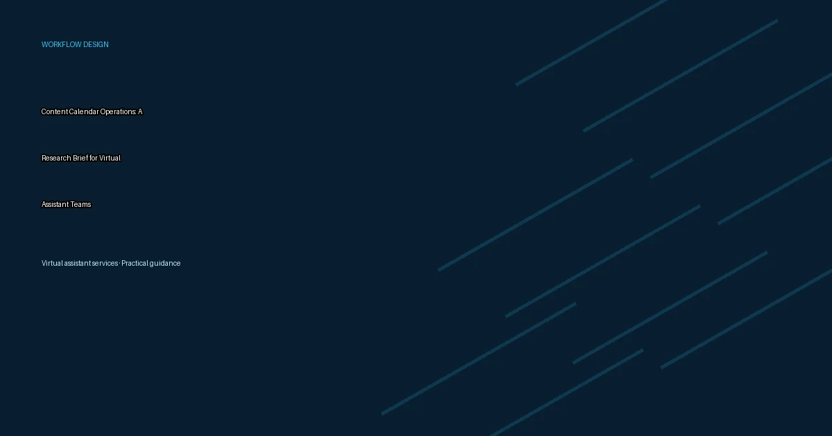 Content Calendar Operations: A Research Brief for Virtual Assistant Teams