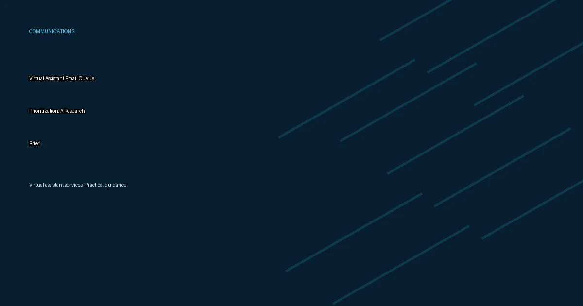 Virtual Assistant Email Queue Prioritization: A Research Brief