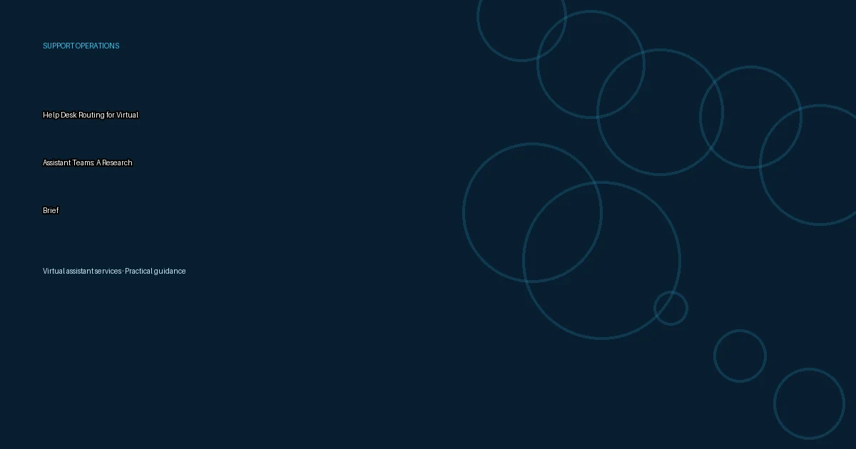Help Desk Routing for Virtual Assistant Teams: A Research Brief